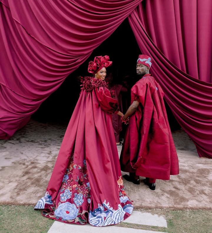 Mr. Eazi and Temi's wedding outfits a showcase of opulence and style
