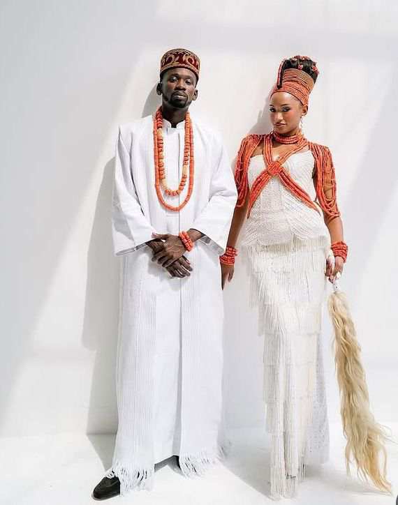 Mr. Eazi and Temi's wedding outfits a showcase of opulence and style