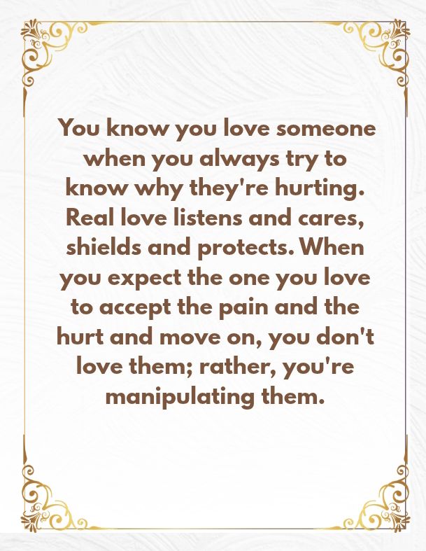 You Don't Hurt the One You Love