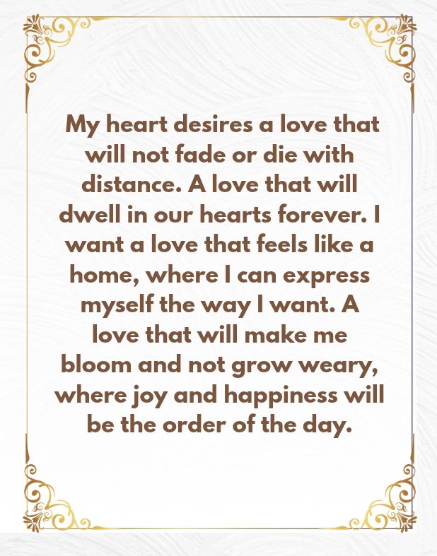 I want a love that feels like a home
