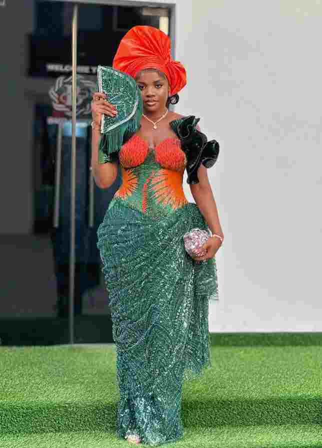 Green and Orange Asoebi Styles that we are loving this season