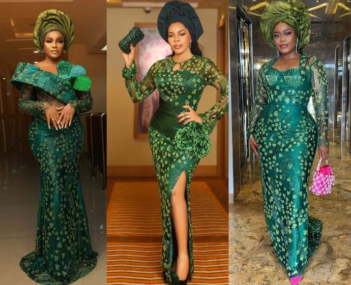 Gorgeous Asoebi Styles from Actress Eve Esin's Traditional Wedding