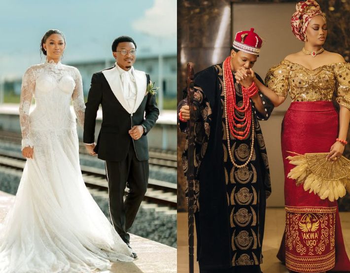 Wedding Outfits of Shawn Faqua and Sharon Ifunanya