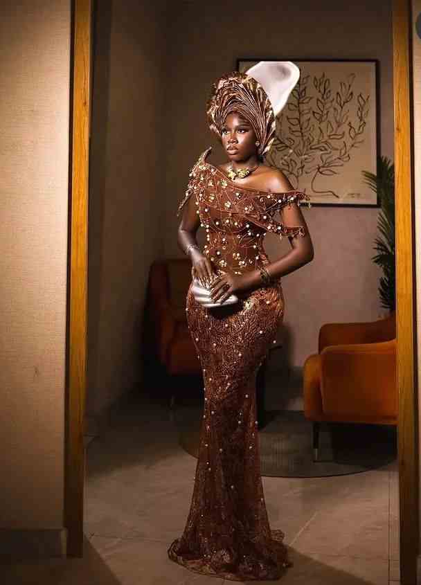 Elegant Brown Asoebi Styles for Weddings