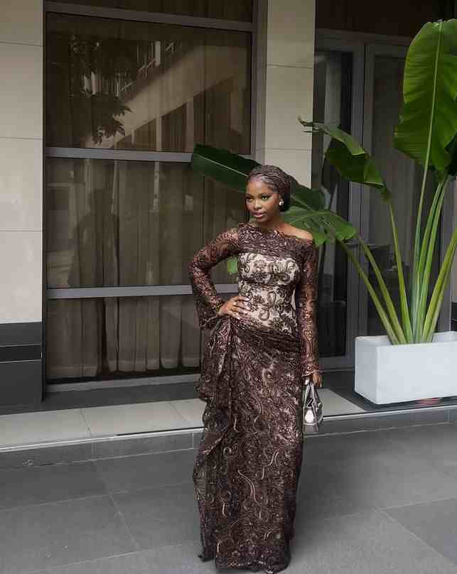 Elegant Brown Asoebi Styles for Weddings