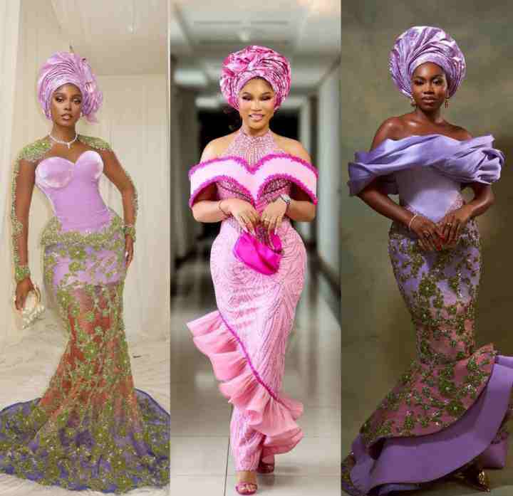 Asoebi styles from Kiky Festus and Akin Faminu's Wedding
